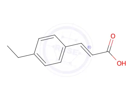 Chemical structure of 4-ethyl cinnamic acid
