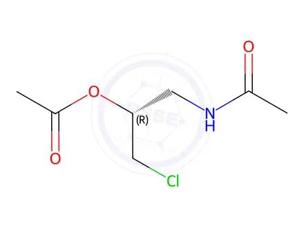 Chemical structure of (R)-1-Acetamido-3-chloropropan-2-yl acetate