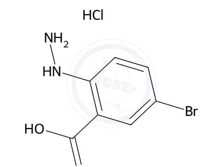 Chemical structure of 5-Bromo-2-hydrazinylbenzoic acid hydrochloride