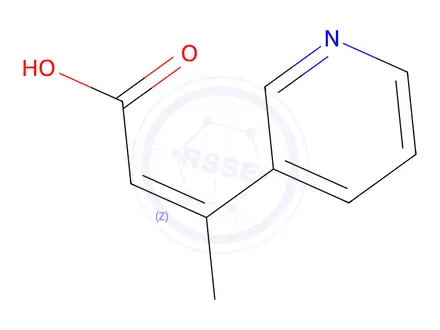 Chemical structure of (Z)-3-(pyridin-3-yl)but-2-enoic acid