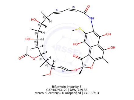 Chemical structure of Rifamycin Impurity 5