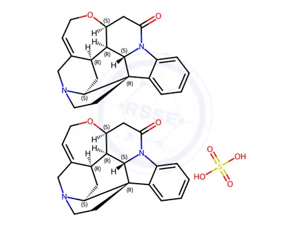 Chemical structure of Strychnine Sulfate