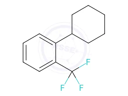 Chemical structure of 1-cyclohexyl-2-(trifluoromethyl)benzene
