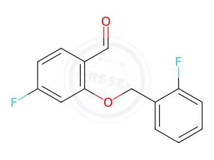 Chemical structure of 4-Fluoro-2-((2-fluorobenzyl)oxy)benzaldehyde