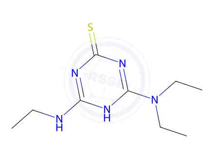 Chemical structure of 4-(diethylamino)-6-(ethylamino)-1,3,5-triazine-2(1H)-thione
