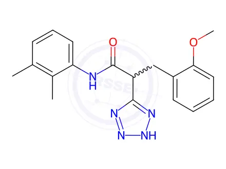 Chemical structure of N-(2,3-dimethylphenyl)-3-(2-methoxyphenyl)-2-(2H-tetrazol-5-yl)propanamide