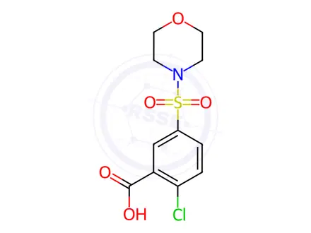 Chemical structure of 2-Chloro-5-(morpholine-4-sulfonyl)-benzoic acid