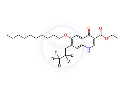 Chemical structure of Decoquinate-D5