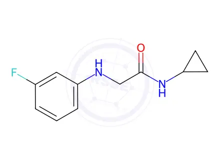 Chemical structure of n-Cyclopropyl-2-((3-fluorophenyl)amino)acetamide
