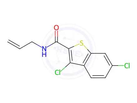 Chemical structure of n-Allyl-3,6-dichlorobenzo[b]thiophene-2-carboxamide