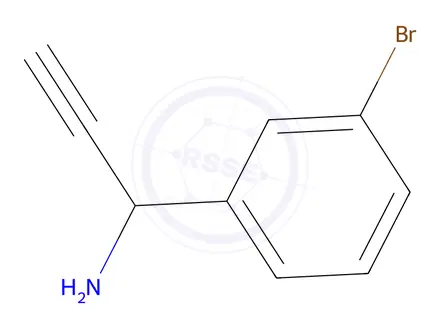 Chemical structure of 1-(3-Bromophenyl)prop-2-yn-1-amine