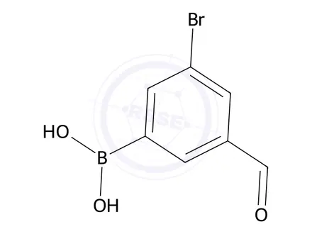 Chemical structure of (3-Bromo-5-formylphenyl)boronic acid