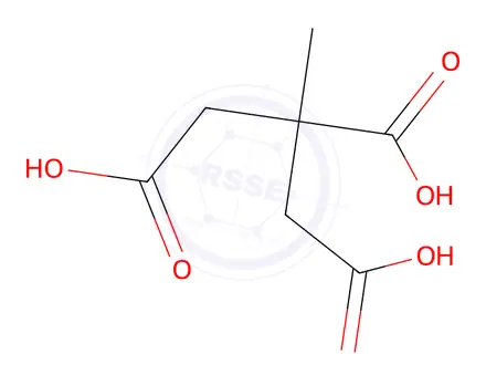 Chemical structure of 2-Methylpropane-1,2,3-tricarboxylic acid