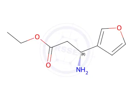 Chemical structure of Ethyl (r)-3-amino-3-(furan-3-yl)propanoate