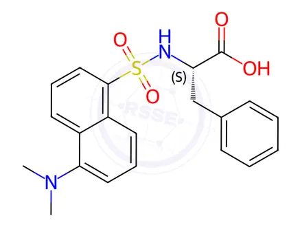 Chemical structure of Dansyl-L-phenylalanine