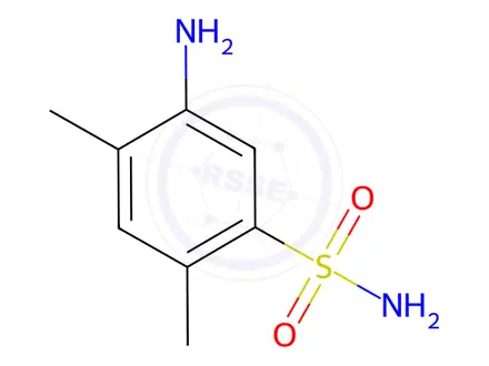 Chemical structure of Benzenesulfonamide, 5-amino-2,4-dimethyl-(9CI)