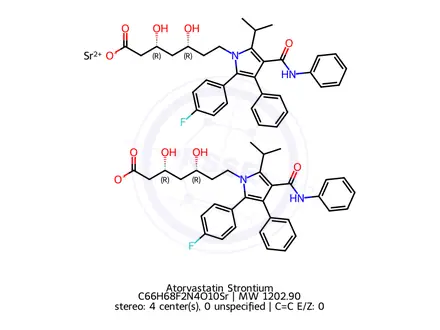 Chemical structure of Atorvastatin Strontium