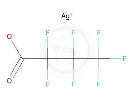 Chemical structure of Silver(I) 2,2,3,3,4,4,4-heptafluorobutanoate