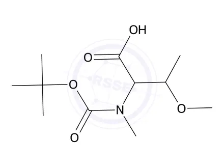Chemical structure of N-(tert-butoxycarbonyl)-n,o-dimethyl-l-threonine