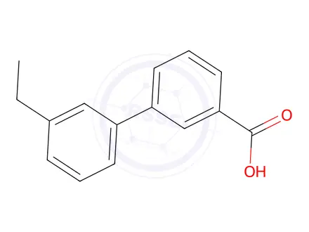 Chemical structure of 3'-Ethylbiphenyl-3-carboxylic acid