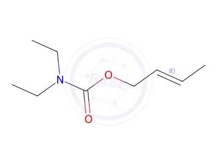 Chemical structure of (E)-But-2-en-1-yl diethylcarbamate