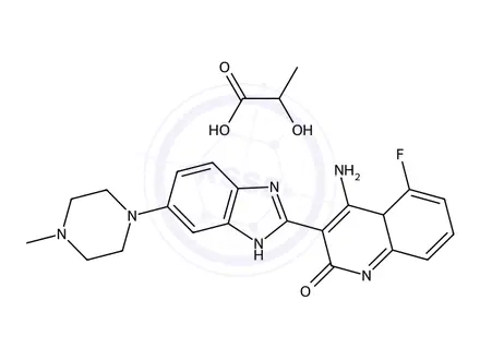 Chemical structure of Dovitinib Lactate