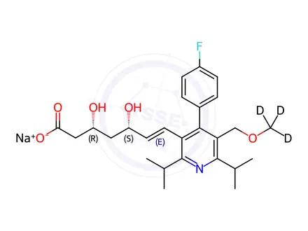 Chemical structure of Cerivastatin-D3, Sodium Salt