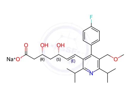 Chemical structure of Cerivastatin Sodium Salt
