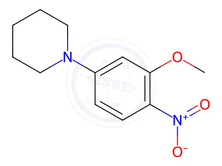 Chemical structure of 1-(3-Methoxy-4-nitrophenyl)piperidine