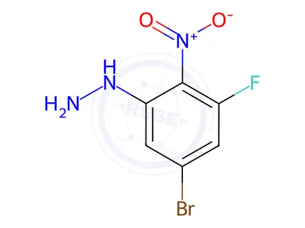 Chemical structure of (5-Bromo-3-fluoro-2-nitrophenyl)hydrazine