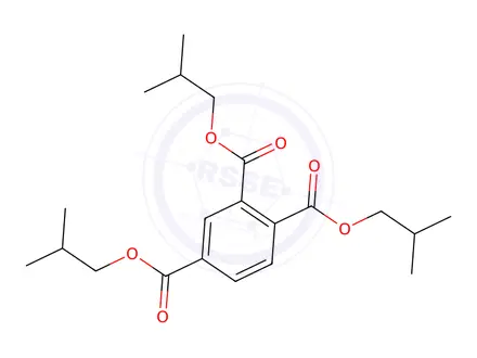 Chemical structure of triisobutyl benzene-1,2,4-tricarboxylate