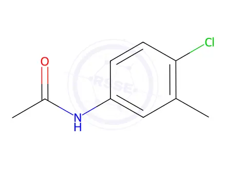 Chemical structure of N-(4-chloro-3-methylphenyl)acetamide