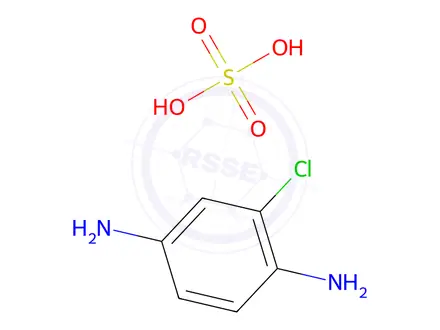 Chemical structure of 2-Chloro-1,4-phenylenediamine Sulfate