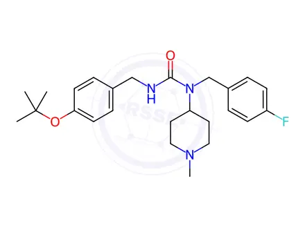 Chemical structure of 3-(4-(tert-butoxy)benzyl)-1-(4-fluorobenzyl)-1-(1-methylpiperidin-4-yl)urea