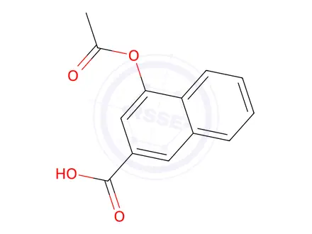 Chemical structure of 4-(Acetyloxy)-2-naphthalenecarboxylic Acid
