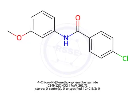 Chemical structure of 4-Chloro-N-(3-methoxyphenyl)benzamide
