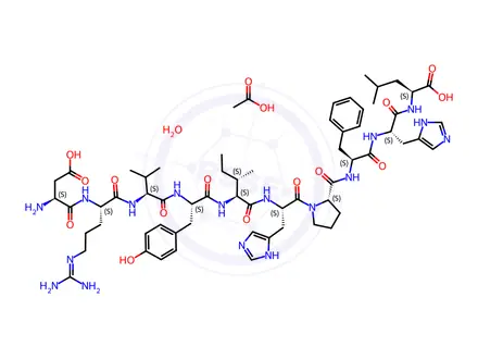 Chemical structure of Angiotensin I