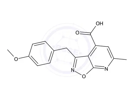 Chemical structure of 3-(4-Methoxybenzyl)-6-methylisoxazolo[5,4-b]pyridine-4-carboxylic acid