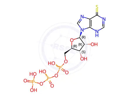 Chemical structure of 6-Thio-Inosine-5'-triphosphate