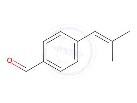Chemical structure of Benzaldehyde, 4-(2-methyl-1-propenyl)-(9CI)