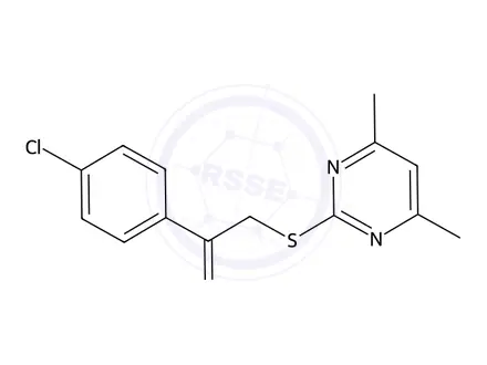 Chemical structure of 1-(4-Chlorophenyl)-2-((4,6-dimethylpyrimidin-2-yl)thio)ethan-1-one