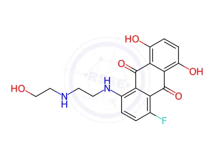 Chemical structure of 1-Fluoro-1-des[2-[(2-Hydroxyethyl)amino]ethylamino] mitoxantrone