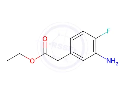 Chemical structure of Ethyl 2-(3-amino-4-fluorophenyl)acetate