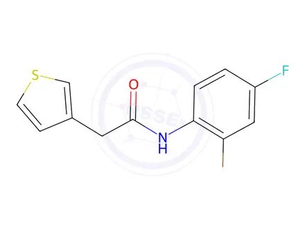 Chemical structure of n-(2-Bromo-4-fluorophenyl)-2-(thiophen-3-yl)acetamide