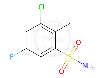 Chemical structure of 3-CHLORO-5-FLUORO-2-METHYLBENZENE SULFONAMIDE