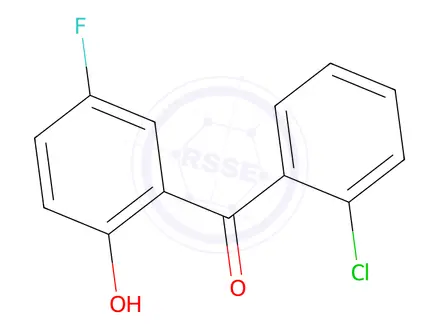 Chemical structure of 2'-Chloro-5-fluoro-2-hydroxybenzophenone