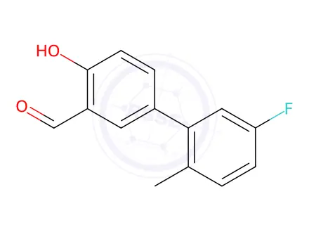 Chemical structure of 4-(5-Fluoro-2-methylphenyl)-2-formylphenol