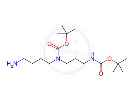 Chemical structure of N1, N4-Bis-Boc-Spermidine