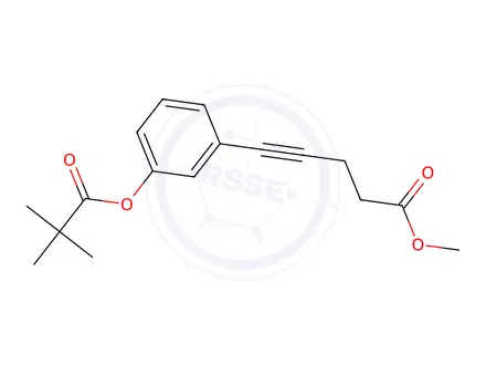 Chemical structure of Methyl 5-(3-(pivaloyloxy)phenyl)pent-4-ynoate