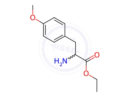 Chemical structure of Tyrosine, O-methyl-, ethyl ester